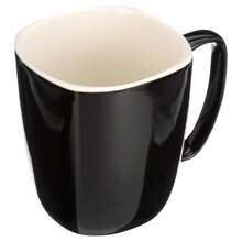 Amuse Professional Porcelain Bistro Daily Mugs Set Of 6 14 Oz Classic Black - classicblack - View 8