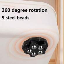 4个/套自粘式万向万向脚轮，360度旋转，轻松移动任何物品！不锈钢自粘式万向脚轮，带滚珠轴承，适用于床下储物箱和橱柜 - 彩色 - 查看 4