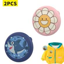 2pcs Creative Cartoon Pattern Soft Silicone Protective Case Compatible With Apple AirTag, Clothing Brooch, Pet Collar, Backpack, GPS Tracker, Anti-Drop Cover - Multicolor - View 10