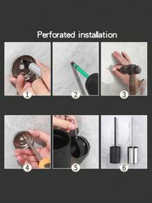 Dites adieu à la moisissure ! Brosse de toilette antibactérienne en acier inoxydable, design manche long pour atteindre tous les coins, plus durable que le plastique, un élément essentiel pour la salle de bain