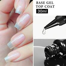 Mtssii 30ML Base Gel No Wipe Top Coat Nail Art Soak Off UV LED Matte Top Coat Nail Gel Polish Manicure Functional Gel Varnish - Multicolor - View 5