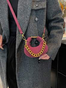 时尚小手提包，简约别致风格，女士新款手提包，纯色休闲钱包时尚小手提包，简约别致风格，女士新款手提包，纯色休闲钱包 - 彩色 - 查看 3