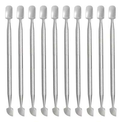 Kit 10 Espátula Dupla Empurrador Inox Profissional Manicure