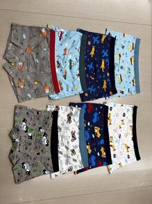 8-Pack Cartoon Dinosaur Print Boys Cotton Boxers Big Boy Little Boy Soft Boxers Four Seasons Comfort