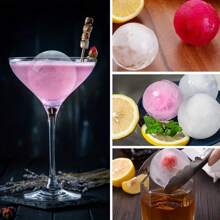 Moldes grandes de silicona para hacer bolas de hielo para whisky - Fabricante de bolas redondas con tapas para cócteles, bourbon y bebidas - Liberación fácil - Bandeja de cubitos de hielo perfectamente redondos