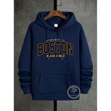 Boston Sweatshirt Cold Weather Jacket Printed Sweatshirt Various Colors Premium Line Immediate Shipping - Red - View 7