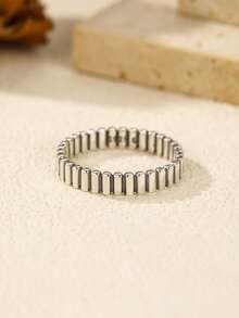 MODIAN 925 Sterling Silver Vintage Delicate Geometric Stackable Rings, Retro Daily Elegant Jewelry Gift For Women - Silver - View 5