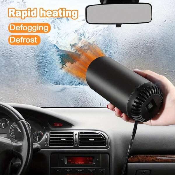 12V Multi-Functional Heater Fan, Defrost Heater, Air Purifier, Front Windshield Defroster, Usable In Summer And Winter, Cup-Shaped, Rapid And Convenient Heating