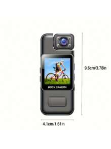 2025 180° Rotating Lens Action Camera With Enhanced Night Vision, 1080P HD Video, Motion Detection, Loop Recording, 1000mAh Rechargeable Battery & Color Display For Outdoor Sports, Travel, Pets, Everyday Use, Travel Recording Device | Sleek Camera Design | Highresolution Capture