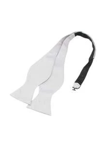 1pc Men's Polyester Solid Bow Tie, Classic Accessory For Wedding, Groom, Business Party Suit