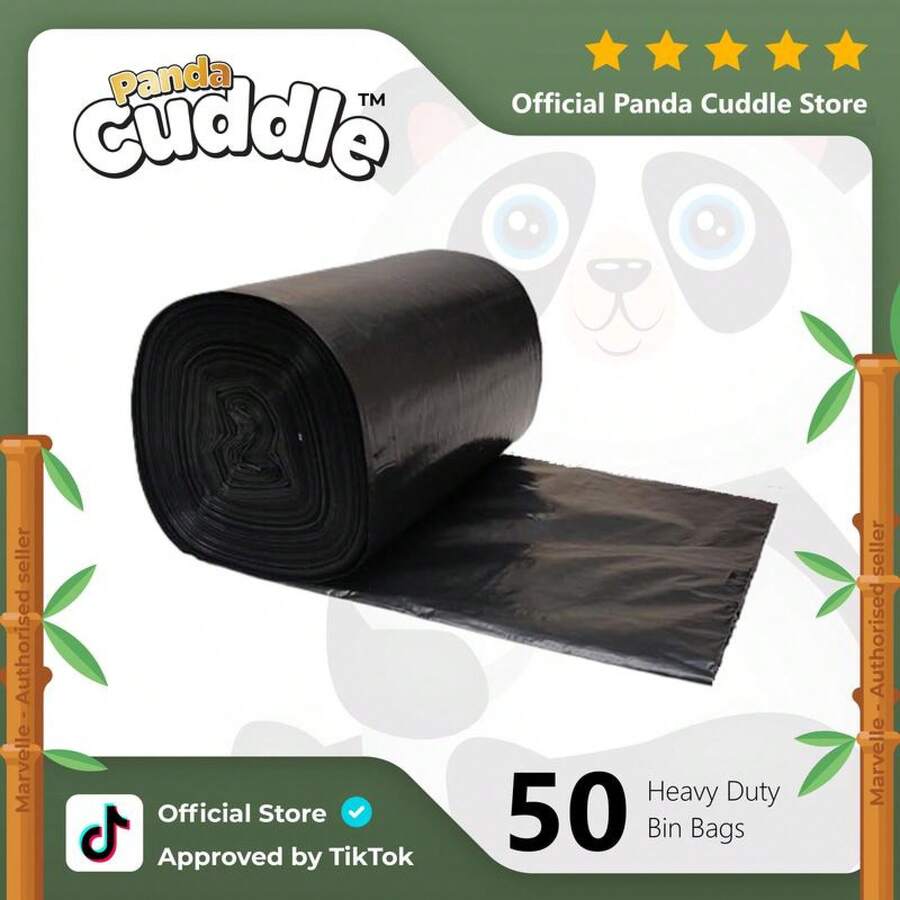 Bin Liners Black Refuse Sacks Heavy Duty Bin Liner Bags Thick Study - 150 Heavy Duty Bin Bags - View 1