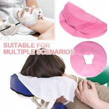 100 pezzi Federe per cuscini da massaggio rotondi, portatili e facili da usare, cuscini da tavolo da massaggio morbidi e confortevoli, adatti come cuscini per poggiatesta per massaggi in centri benessere e letti da massaggio domestici, adatti per l'uso quotidiano e i viaggi