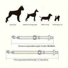 1pc Pet Car Seat Belt, Dog Retractable Safety Leash, Pet Leash, Car Seat Belt Nylon Safety Seat Belts Heavy Duty & Durable Car Harness For Dogs Dog Car Seat ,Dog Seatbelt