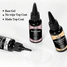 Mtssii 30ML Base Gel No Wipe Top Coat Nail Art Soak Off UV LED Matte Top Coat Nail Gel Polish Manicure Functional Gel Varnish - Multicolor - View 6