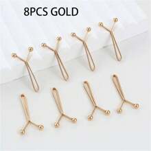 4pcs Invisible Waist Cincher Metal Clips - Adjustable, Fashion Accessory For Jeans And Apparel, U-Shape Scarf Clips To Prevent Wardrobe Malfunction, Easy To Use, Comfortable, Multipurpose - Shirt Sleeve Fastener, T-Shirt Hem Fixer, Non-Damaging, Reusable, Suitable For Casual, Commute, Date, Travel, School