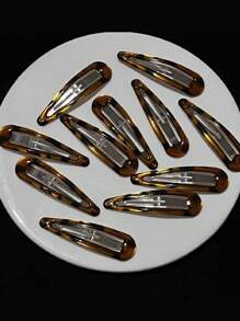 Tortoise Snap Hair Clips For Women, Epoxy Resin Turtle,Non-Slip Classic,Hair Accessories For Various Hairstyles,Sweet & Cute Y2K School Hair Grips, Tortoiseshell Sleepy Clips, 50s Style Vintage Style Hair Clips ,Fringe Clips For Daily Wear And Commute ,Flat Claw Clip, Hair Slide, Hair Claws, School Stuff