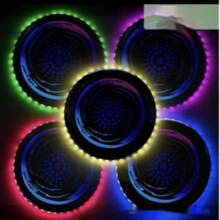 1 pieza Disco volador impermeable y ligero de 23 cm/9.06 pulgadas con iluminación de color - Cultivar el amor de los niños por los deportes - Equipo deportivo para niños con aro LED - Iluminado con LED - Regalo perfecto - Regalo de cumpleaños - Regalo ideal - Regalo sorpresa - Regalo festivo - Regalo navideño - Regalo