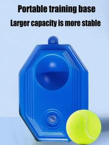 2 件网球训练器回弹球套装，1 个带绳网球，1 个底座（不含球拍），随机颜色插头，便携式网球练习训练工具，适合成人、老年人、初学者