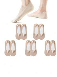6 Pairs Women Solid Soft Lightweight Low Cut No Show Socks, Comfortable Low Ankle Socks, Candy Colors Invisible Socks, Ladies Compression Socks