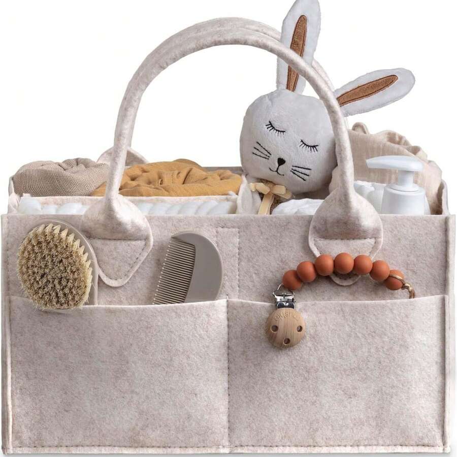 3mm Thick Small Felt Diaper Bag, New Mom Handbag, Baby Felt Diaper Storage Bag