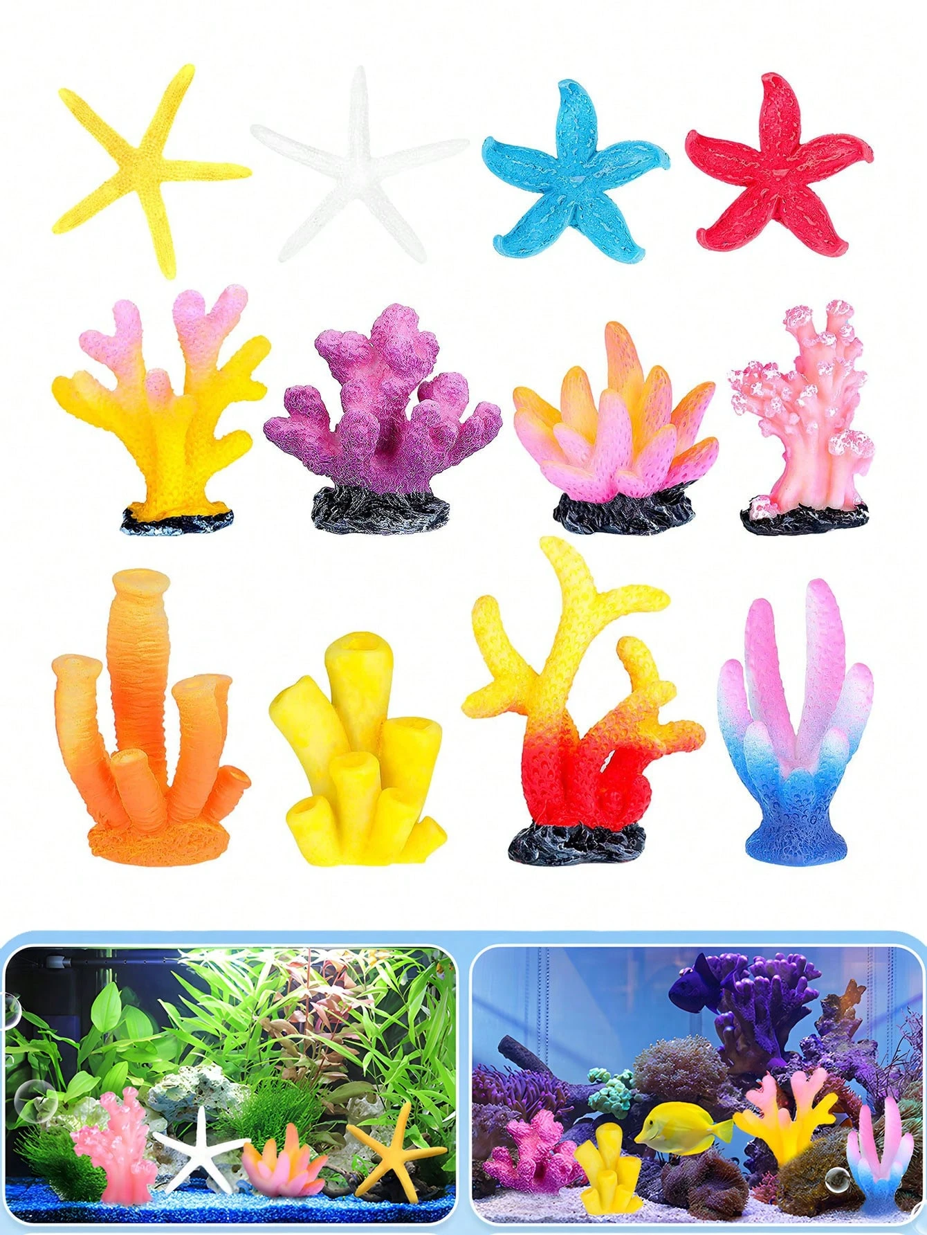 4pcs PVC تقليد الشعاب المرجانية الشعاب المرجانية ، ديكور ديكور الحوض الاصطناعي ، مرجان ، دخنة صناديق الأسماك الصغيرة المرجان ، مرجان اصطناعي متعدد الألوان ، مركز غواصة ، زخرفة نبات بحري واقعي ، مناسبة للحفلات ، غرفة المعيشة | مقاس: 8pcs عشوائي