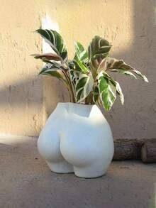 1个陶瓷花瓶，女性人体雕塑造型，多用途花瓶，独特简约的女性人体造型小花瓶，适用于卧室、浴室、客厅，高光泽抛光。 - 彩色 - 查看 1