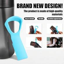 2pcs Handle Compatible With Up Bottle, Silicone Bottle Handle Attachment Bottle Grip Holder Strap Accessories Carrying Sport Event Home (Black) - (Màu xanh da trời) - Xem 4
