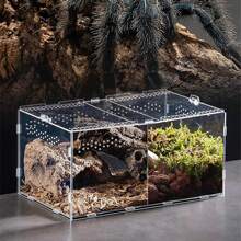 High Transparency Leak-Proof Acrylic Terrarium For Snakes And Lizards - Easy Clean, Breathable Design For Pet Care And Observation, Rectangle Shape