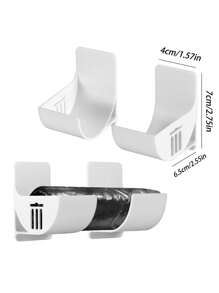 6pcs Hole-Free Garbage Bag Storage Rack, Wall-Mounted Kitchen Organizer, Adjustable Angle For Storing Garbage Bags, Umbrellas, Curtain Rods, Rolling Pins, Cling Wrap, Foil, Suitable For Home, Restaurant, Hotel, Can Be Given As Gifts On Holidays Like Father's Day And Mother's Day