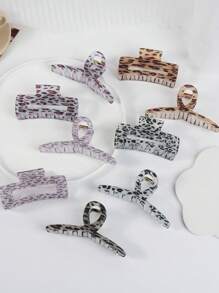 1/2 piezas Elegantes pinzas para el cabello con estampado de leopardo de moda, grandes pasadores de pelo aptos para uso casual diario, viajes al aire libre, accesorios para el cabello de fiesta para mujeres