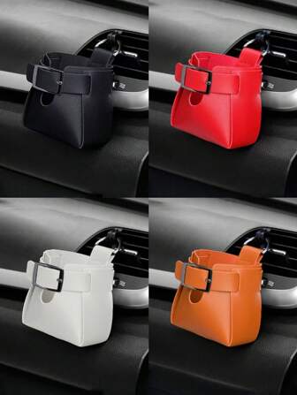 1 件汽车出风口收纳袋，汽车出风口悬挂收纳袋，收纳盒，空调出风口，车载手机袋，杂物挂袋，车内装饰用品，适用于各种车辆，用于存放和整理女性小物品收纳整理器旅行必需品返校宿舍收纳