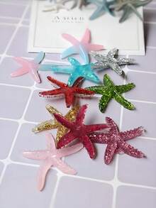 30 piezas de 1.57 pulgadas de estrella de mar de resina de colores, cabuches de estrella de mar en miniatura, decoraciones de bricolaje de respaldo plano, decoraciones festivas de pared y fiesta, decoraciones para el hogar y la habitación, accesorios para acuario, reptil barba dragón, tanque de tortuga, colores aleatorios