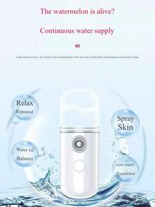 Pulverizador facial portátil de mano tipo nebulizador y mini ventilador, rociador humidificador de agua con brisa fría portátil para uso en el hogar