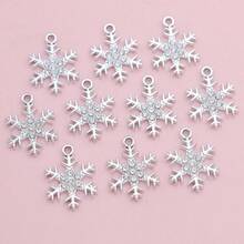 10pcs Gold Color Snowflake Christmas Charm For Jewelry Making Necklace Earrings Bracelet Accessories DIY - Snowflake - View 8