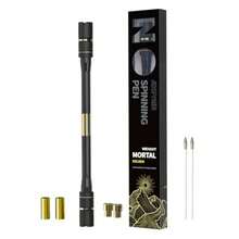 Mr. Nope Weighted Mortal Spinning Pen Mod Advanced Trick Spin Pen For Precision Practice Heavier Balanced AntiSlip Grip Writable Brass Weights Gold - 金加權版本 - 查看 1