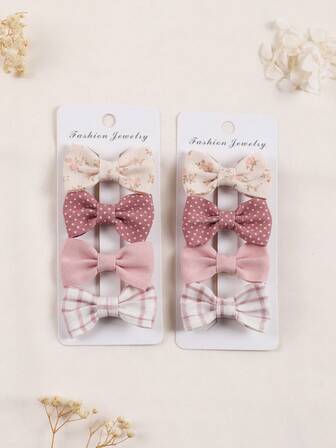 8pcs Butterfly Hairclips For Children, Light Color Butterfly Hair Clips, Cute & Versatile