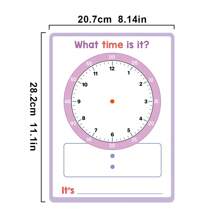 Lachilly 10 relógios de aprendizagem que contam as horas, relógios de ensino reutilizáveis que escrevem e apagam para salas de aula pré-escolares, atividade educacional de contar as horas para crianças pequenas, materiais didáticos Montessori