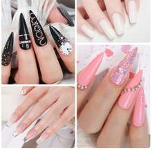 LIMEGIRL Hard Structure Gel 60g Clear/Pink/White LED UV Extension Gel, Strong Reinforcement And Shaping Gel, Suitable For Overlay, Professional Salon And DIY Nail Art - 粉色 - 查看 7