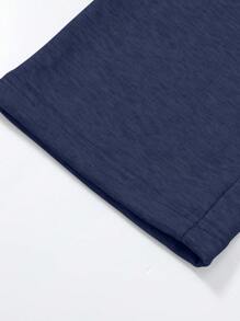 Black Knitted Plus Size Straight Leg Pants, Men's Casual Loose Minimalist Solid Color All-Match Versatile Sweatpants For Spring & Autumn