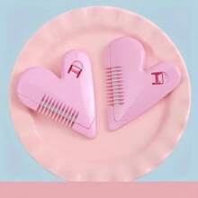 1PC Pink Heart-Shaped Pubic Hair Trimmer, Manual Hair Trimming Comb, Portable Intimate Styling Tool For Women