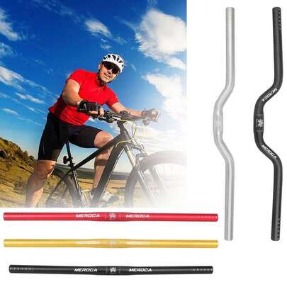 MEROCA Bike Handlebar Straight/Swallow Aluminum Alloy Bicycle Riser Handlebar 25.4X540/580mm Bicycle Parts For Mountain Bikes