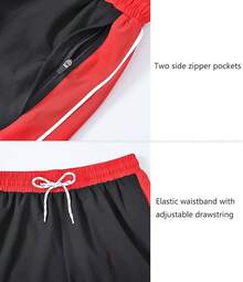 Shorts de baño para hombres de secado rápido con bolsillos con cremallera y forro de malla - Dk3108 Negro - Ver 3