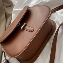 Fashion Women Crossbody Saddle Bag PU Leather Small Handbags Purses Retro Semicircle Designer Messenger Bags Female Clutch Tote