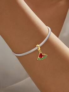 1PC 925 Sterling Silver Fashionable Sparkling Clover Beads Suitable For Bracelets DIY Women's Jewelry