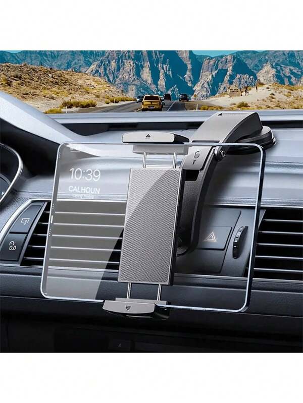 1 pièce Support de téléphone pour tableau de bord de voiture avec ventouse, support de navigation GPS pivotant à 360°, convenant aux appareils de 4" à 13", support réglable pour téléphone et tablette