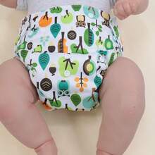 1pc Reusable Printed Cloth Diaper, Skin-Friendly & Breathable Inner Lining, Joyful Printed Pattern, Baby Pants, Training Pants, Learning Pants - Multicolor - View 5