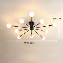 Đèn chiếu sáng nhiều đầu sáng tạo kiểu Bắc Âu, Đèn trần trang trí nhà tối giản cho phòng ngủ, phòng khách, không bao gồm bóng đèn - Nhiều màu - Xem 15
