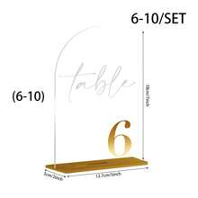 Set de 5 soportes acrílicos para números de mesa de boda, números del 1 al 5, del 6 al 10, del 11 al 15, del 16 al 20 (con soportes), tarjetas de números de color dorado de 12,7 x 17,8 cm, letreros gruesos de acrílico con números del 1 al 20, adecuados para recepciones, cumpleaños, aniversarios y decoraciones para fiestas de bodas