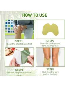 100片/10片艾灸贴，缓解肩颈疼痛。多功能身体护理贴。性质温和，不含酒精，缓解疲劳，放松身心，自发热。 - 綠色 - 查看 6