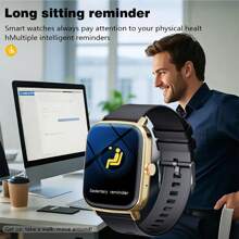 Waterproof Smart Watch, Wireless Calling /Dial, Multi -Sport Mode, Calling Reminder And Rejection, SMS Reminder, Custom Wallpaper,For IPhone/Andriod